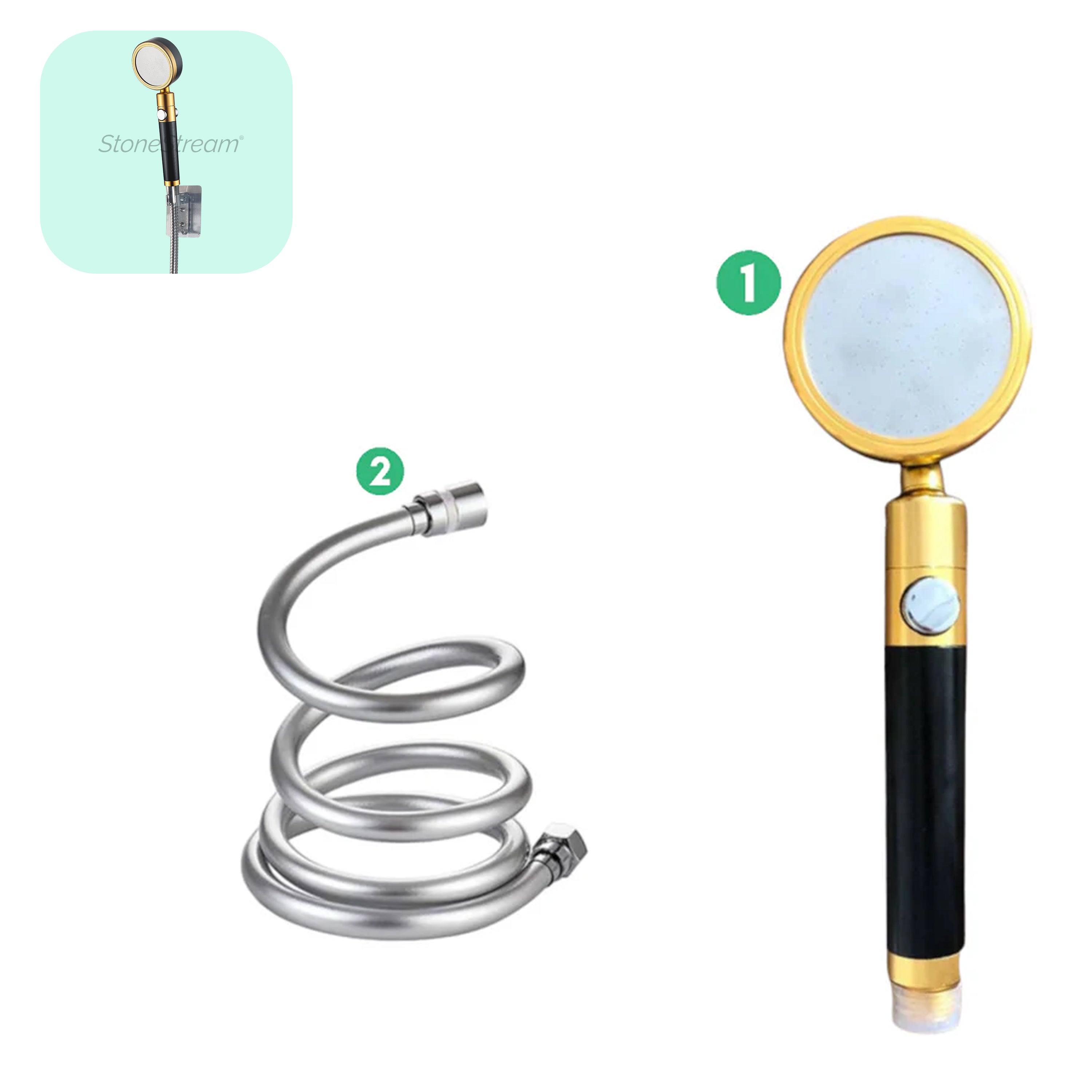 Ecolux Metallic Shower Head