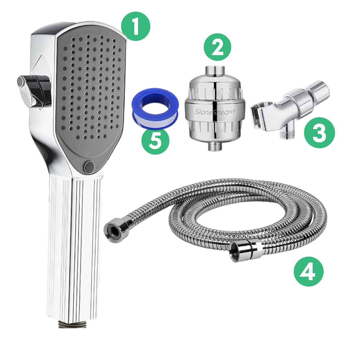 Detangler Comb Shower Head