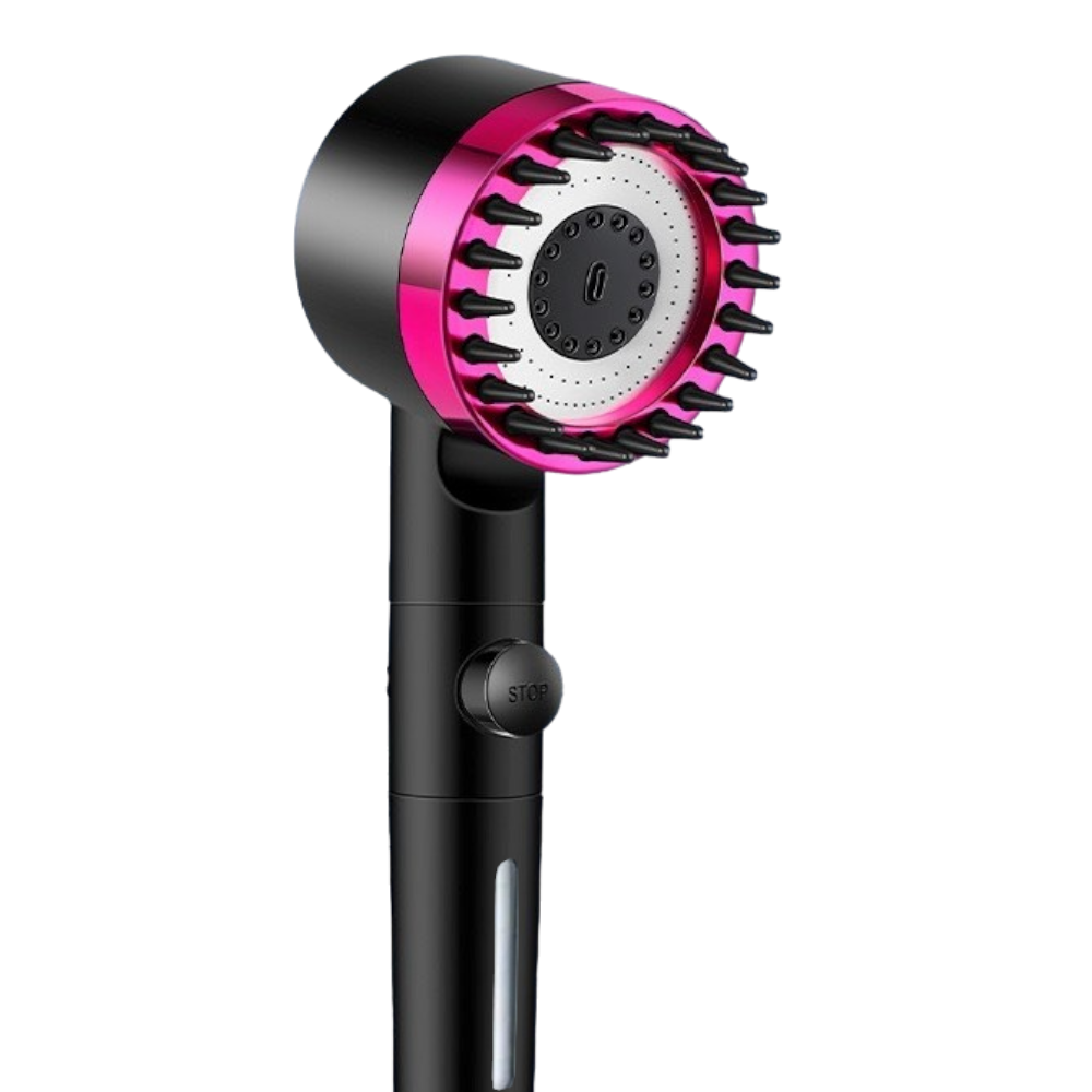 Fuchsia German Massage Shower Head, High Pressure