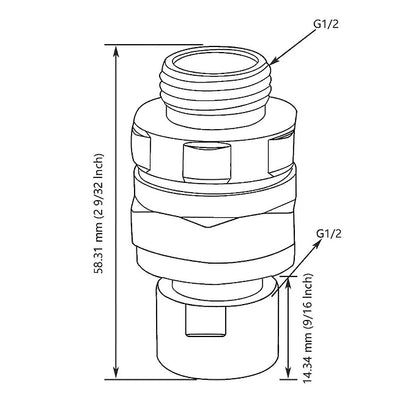 Shower Head Swivel Adapter