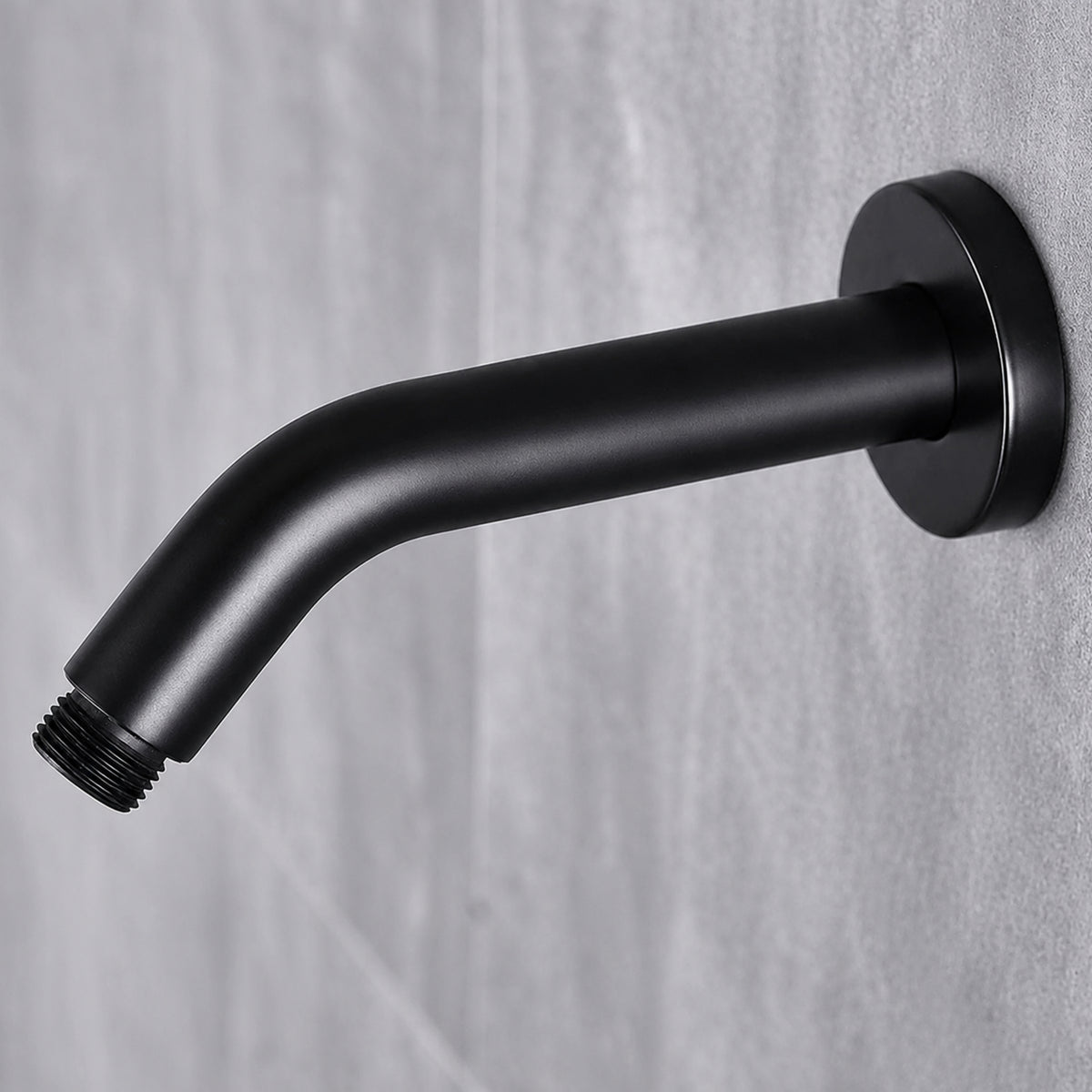 Shower Head  Arm for Wall-Mount Shower - Matte Black - 1/2 inch thread