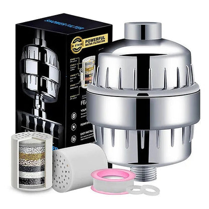 Chrome Hard Water shower filter Add-on